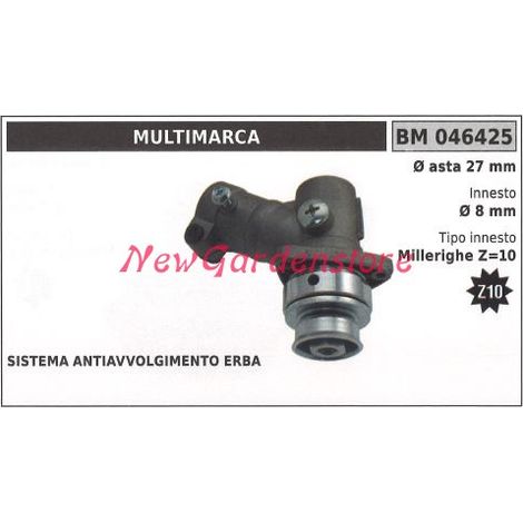 Coppia conica decespugliatore 046425 Ø asta 27 Ø innesto 8 millerighe Z 10