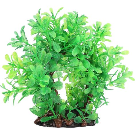 Plantes aquatiques artificielles en plastique, sans danger pour la décoration d'aquarium, arche végétale verte (1/5)