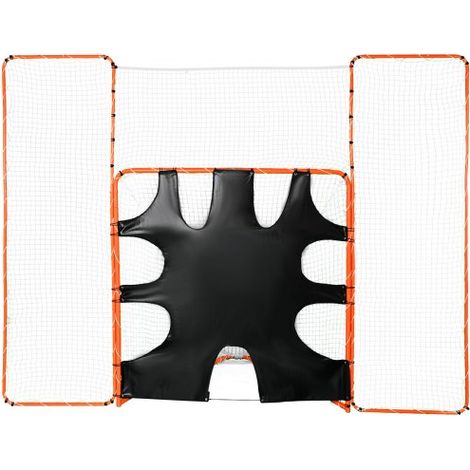 3-IN-1-Lacrosse-Tor mit Rücklaufsperre und Zielscheibe, 12' x 9' Lacrosse-Netz, Hinterhof-Lacrosse-Rebounder-Ausrüstung mit Stahlrahmen, schnell und einfach aufzubauendes Trainingsnetz, perfekt (1/5)