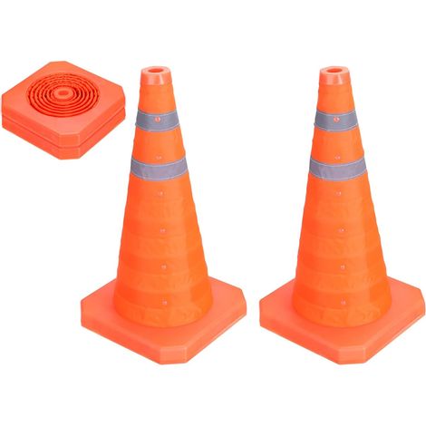 Pack De 2 Cônes De Signalisation 18" Pliables Orange (1/5)