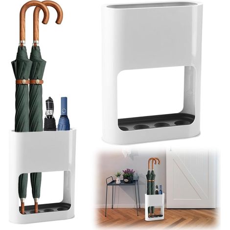 Porte-parapluie, Porte-parapluie avec bac d'égouttement amovible, Petit Porte-Parapluies, Organiseur Design Minimaliste pour la maison et le bureau, pour parapluies longs/courts (1/5)