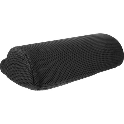 Coussin Repose-Pieds Ergonomique Demi-Lune en Polyester Noir Tissu Mesh, Support sous Genoux pour Bureau et Train à Grosse Vitesse, Prévention Douleurs Genoux (1/5)