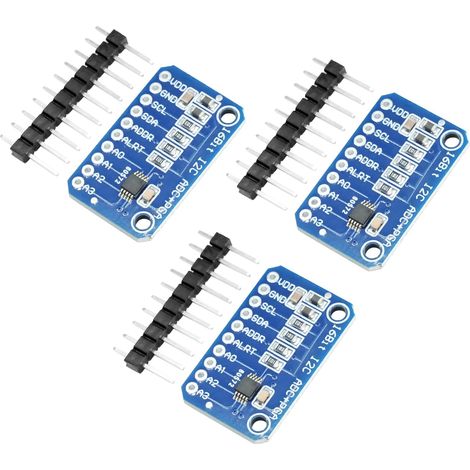 Convertisseur Analogique Numérique 3 Pèces ADC 16 Bits 4 Canaux Convertisseur analogique Numérique Précision Carte de Développement I2C Interface Compatible avec et (1/5)