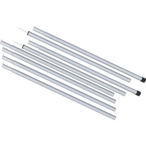 Lot de 8 barres de support pliables et réglables en acier résistant à la corrosion, pour auvent de plage ou de sable, 1,8 m. (1/5)