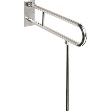Barre d'appui relevable en forme U avec jambe d'appui HELP 61,6x10 H. 80cm (1/3)