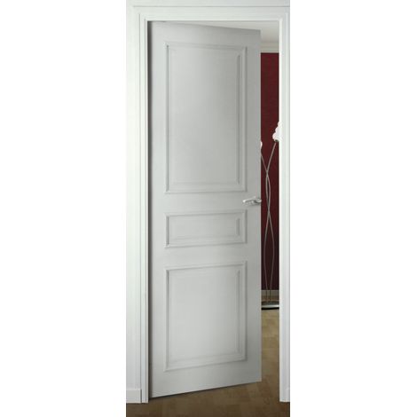Theard – Kit d'habillage de portes droit 83 cm – MDF haute qualité – Baguettes moulurées en Duropolymer blanc – Installation facile par collage