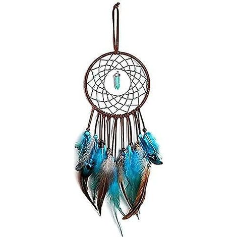 Attrape-rêves en plumes, fabriqué à la main, pour la chambre, le salon et la décoration familiale (1/5)