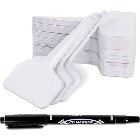 200 Pieces etiquette de plante semis etiquette jardin potager plantation étanche plastique exterieur,blanc,10x6CM (1/5)