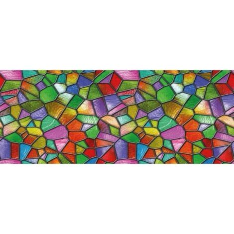Film de confidentialité pour fenêtre - Vitrail - Autocollant pour fenêtre et porte de douche - 58 x 120 cm (1/5)