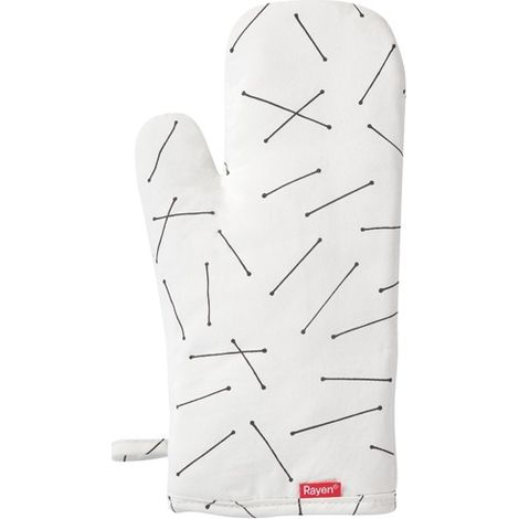 Rayen Gant Isolant Cuisine Blanc et Noir 32x17x3 cm (1/5)