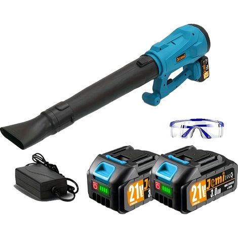 Souffleur de feuilles, 420 CFM de volume d'air, 6 modes de vitesse, 2x Batterie (1/2)