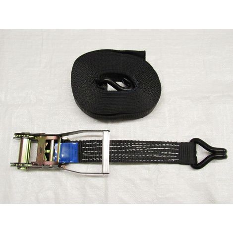 X1 Black 50MM 8M 5 Ton Ratchet Strap - Claw Hook 5000KG Metre Tie Down J Lashing