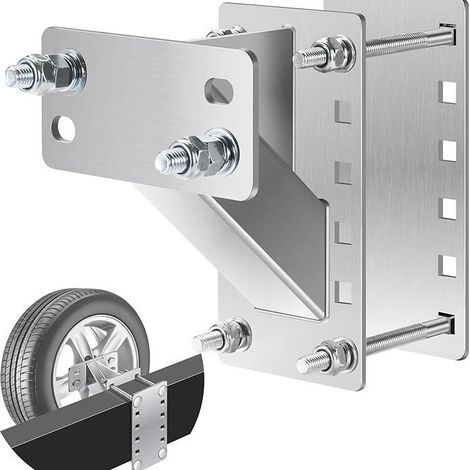 – Spare tire carrier for trailer – Welded triangular support – 180 lbs capacity – Quick, drill-free installation (1/5)