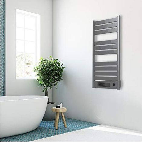 Cecotec Scaldasalviette riscaldatore a risparmio energetico caldo 9770 Asciugamano in ceramica incorporato in acciaio inox, 2000 W, display LED