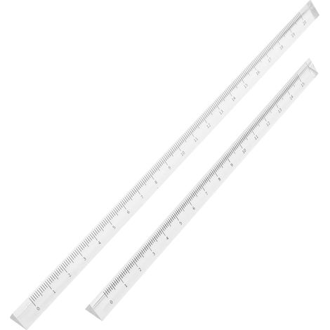 CANIGHT Lot de 2 règles triangulaires, équerre métrique pour (1/5)