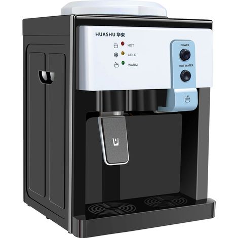 Dispensador de agua, función de agua fría y caliente, diseño compacto, color blanco europeo, 5,0 L (1/2)