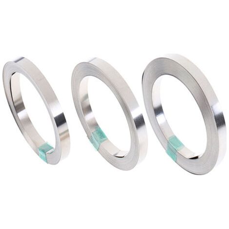 BUNTHAUS Rollen Nickelband: Reines Nickelband, 0,15 mm, 10 m, Punktschweißen, reines Nickelband, Korrosionsbeständigkeit, Punktschweißgerät, Nickelband für 18650-Batterien, Batterieschweißen (1/4)