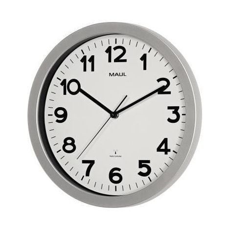 Maul Modernes Wanduhren Silber 35 cm (1/4)
