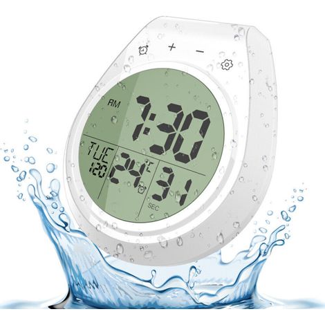 Reloj digital impermeable para la ducha, temporizador para el baño, reloj digital de pared para la cocina. (1/4)