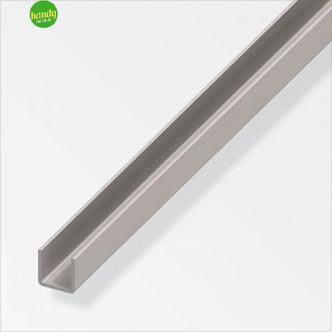Profilo quadrato ad U Alfer Aluminium acciaio laminato 10x10x10mm lungh. 1m