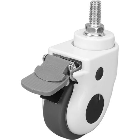 Roulettes pivotantes avec frein, charge lourde 70 kg, roues en TPR et nylon, 7,5 cm, silencieuses, pour tables médicales, bureaux et meubles, lot de 4 (1/5)
