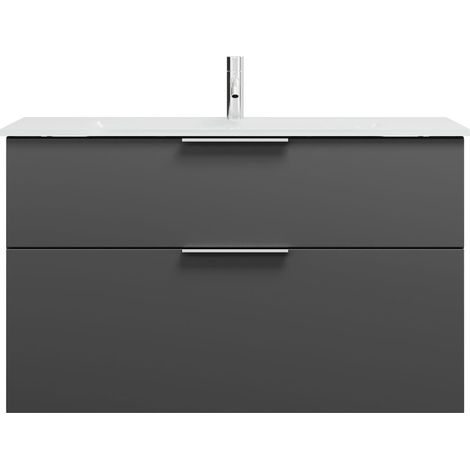burgbad Eqio lavabo de cristal con mueble bajo para lavabo, (1/2)