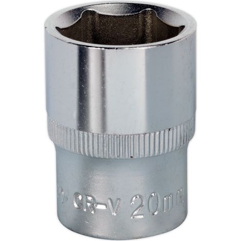 Sealey 20mm WallDrive Standard Length Chrome Socket 1/2""Sq Drive S1220