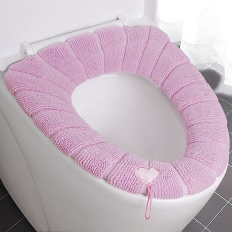 Couvre-Abattant De Toilette Universel - Épais - Avec Poignée - Lavable - Pour Saisons Toutes - Pour Sièges Ronds Et Rectangulaires - Lot De 2 (1/5)