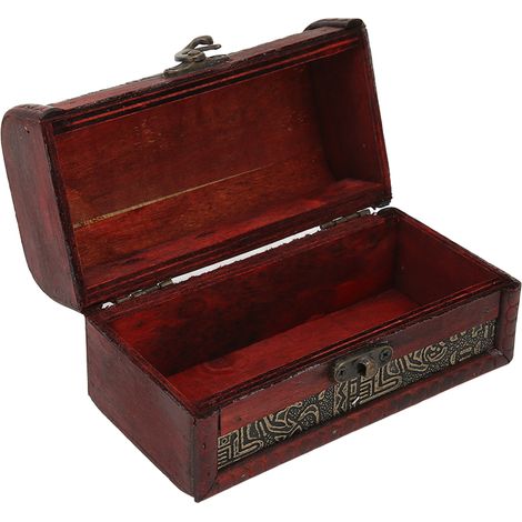 Coffret à bijoux vintage en bois style rétro, petit et portable, robuste et polyvalent