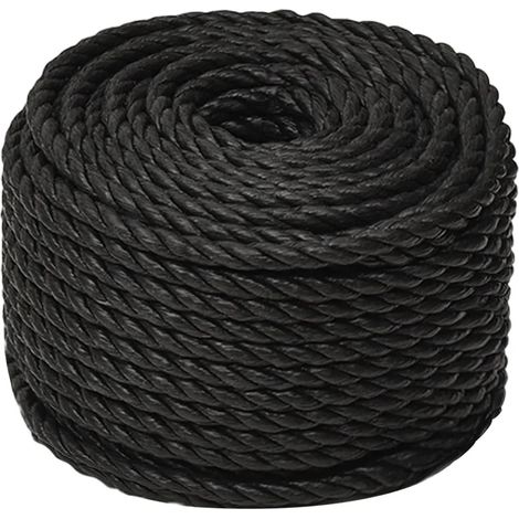 Maison Exclusive - Arbeitsseil Schwarz 14 mm 25 m Polypropylen