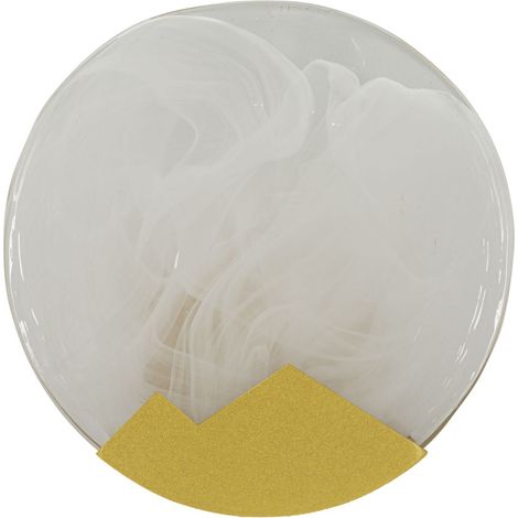 Applique da parete Moon in vetro e ferro dorato Ø 20 cm