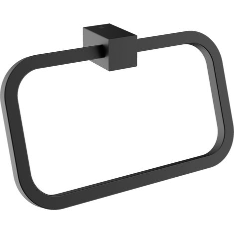 Handtuchring Bernstein OLA Edelstahl 23x9,3cm Eckig Schwarz matt