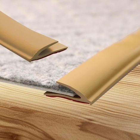 Profilo di transizione antiscivolo in gomma per moquette, tappeti, parquet, piastrelle, laminato e soglie delle porte ( 6 mm). Marrone, 2 m (1/5)