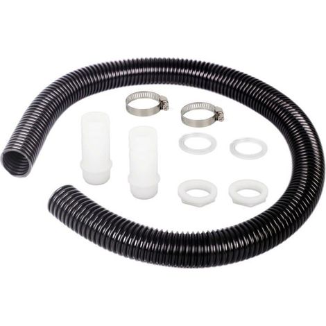 Kit de raccordement pour réservoir de 32 mm – tuyau annelé de 1 m, 2 raccords, 2 écrous et joints (1/4)