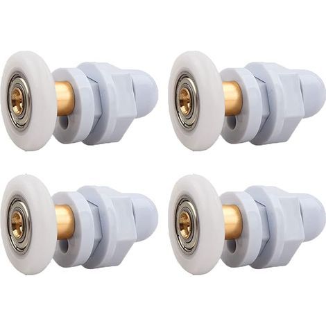 Roulettes Porte de che, 4 Pièces Roulette Porte Coulissante che en Laiton, Roulette Porte Coulissante, pour Remplacement de che Coulissante Verre Porte Coureurs Rouleaux (25MM) (1/4)