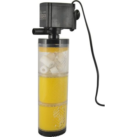 TRADE SHOP - Fitro Interno Per Acquario Pesci Tartarughe 3 Stadi Filtro 1200l/h 15w Fk-1503 - (1/5)