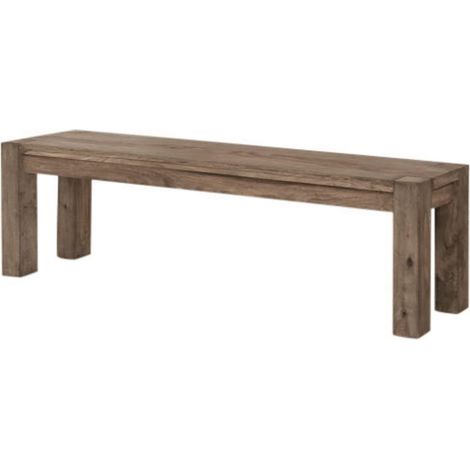 Bank Sheesham 140x35x45 grau geölt NATURE GREY 130