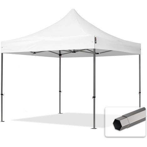 Intent24 – Tonnelle pliante 3x3 m en acier galvanisé – Imperméabilité 100% – Protection UV indice 80+ – Hauteurs réglables 5 niveaux