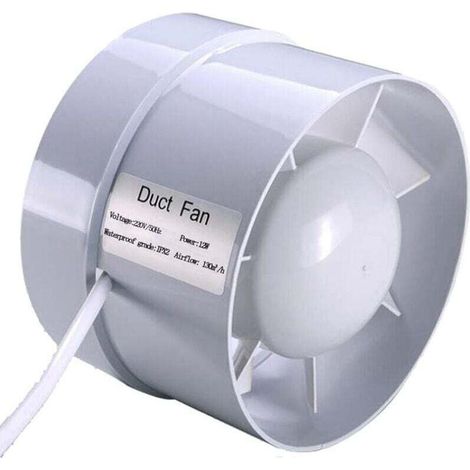 Extracteur D Air Silencieux 100Mm 12W 130M³H Économe Énergie Ventilateur Conduit Salle De Bain Serre Tente (1/4)