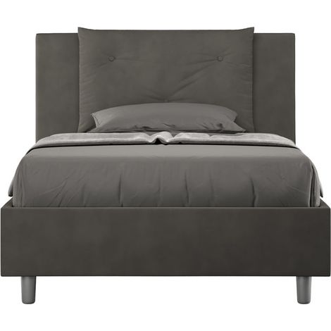 Letto Singolo 80x190 cm con Rete Appia Grigio (1/4)
