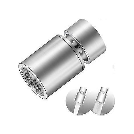 Aérateur de robinet FM22, robinet d'économie d'eau à double jet, robinet de cuisine anti-éclaboussures avec rotation à 360° (1/5)