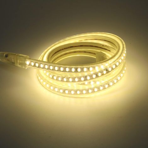 2M 3M 5M 6M Bande LED Blanc 3000K 4000K 6000K AC 220V Interieur Exterieur IP67 Etanche SMD 5730 120led / m Ruban LED pas besoin de Transformateur (Blanc, 3) (1/5)