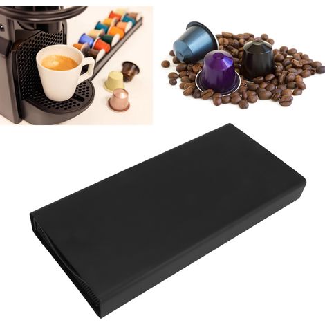 Boîte de rangement anti-poussière pour capsules de café, pouvant contenir 40 capsules Nespresso, support de rangement pour tiroir, noir, silencieux. (1/5)