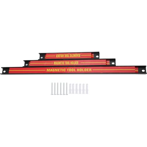 Barre magnétique de rangement pour outils, accessoires industriels en acier, 200/300/460mm, fixation murale atelier (1/5)