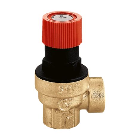 Soupape de sécurité ordinaire certifiée. Raccords 1/2", réglage 2 bar Caleffi 513420  1/2" - 2 bar