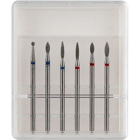 Lot de 6 embouts de fraise à ongles 05, lime électrique pour manucure et pédicure, accessoires de polissage pour outils de nail art. (1/5)