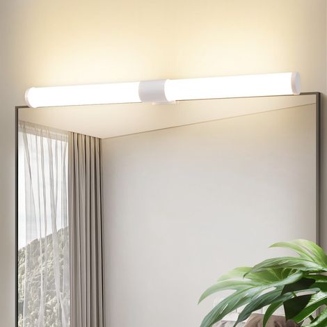 GBLY Spiegelleuchte Bad LED Spiegelleuchte - 40CM Badezimmer Lampe 6W Badlampe Wand Klemmbar Wasserdicht IP44 Wandleuchte 4000K Neutralweiß Modern Badlampe Weiß für Badschrank Keller Küche