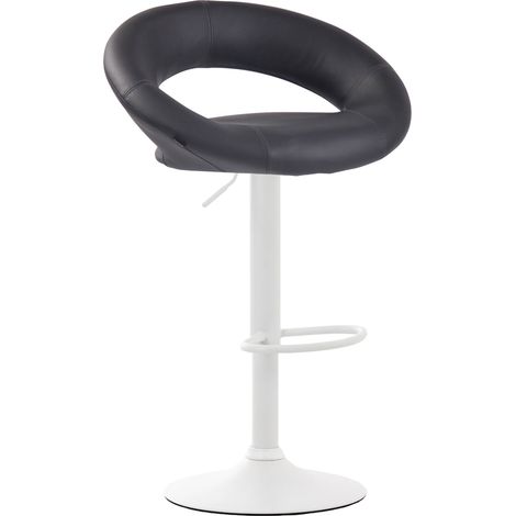 Barhocker Olinda Kunstleder grau weiß