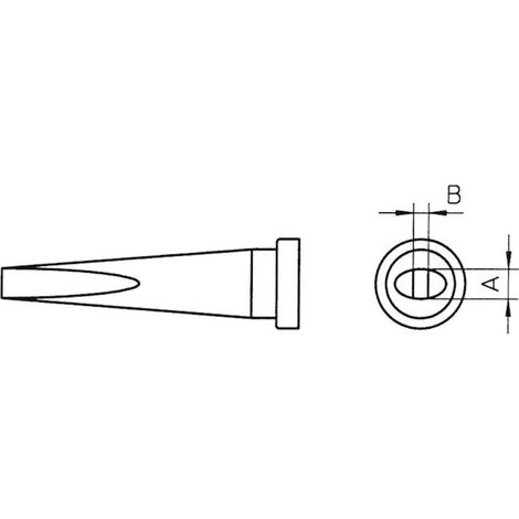 Weller LT-M Punta di saldatura Forma a scalpello, lunga Dimensione punta 3.2 mm Contenuto 1 pz.