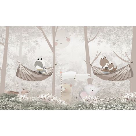 Papier peint panoramique Enfants - Animaux - 325 cm x 200 cm (1/2)